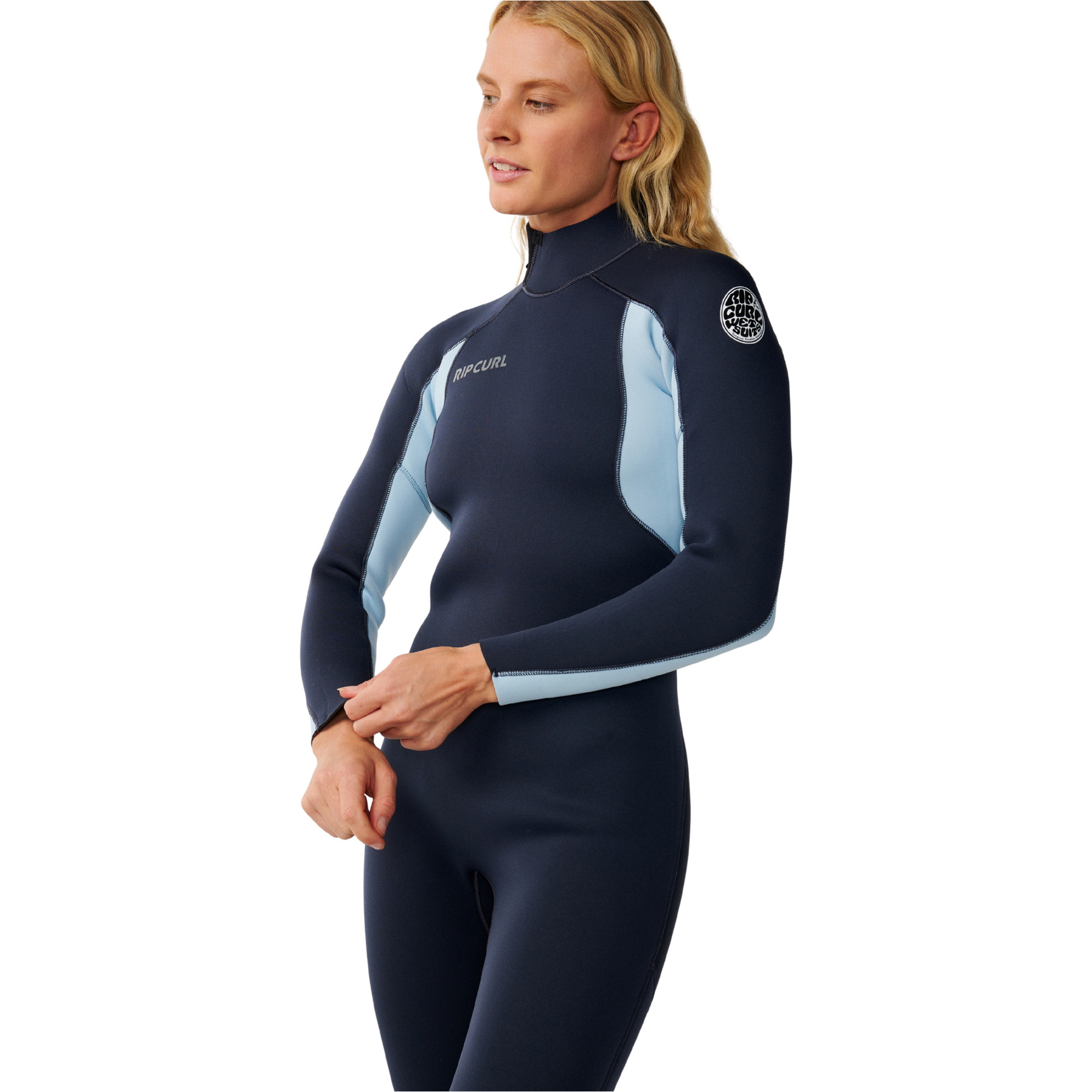 2026 Rip Curl Dames Trad 5/4mm Rug Ritssluiting Wetsuit 17QWFS - Navy